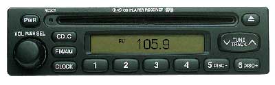 2001 Kia Sephia AM/FM CD Radio RK2A1-66860C