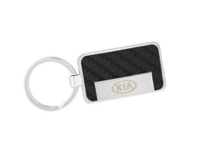 2018 Kia Rio Key Chain - Black Carbon Fiber Kia Style 1 UM016-AY743